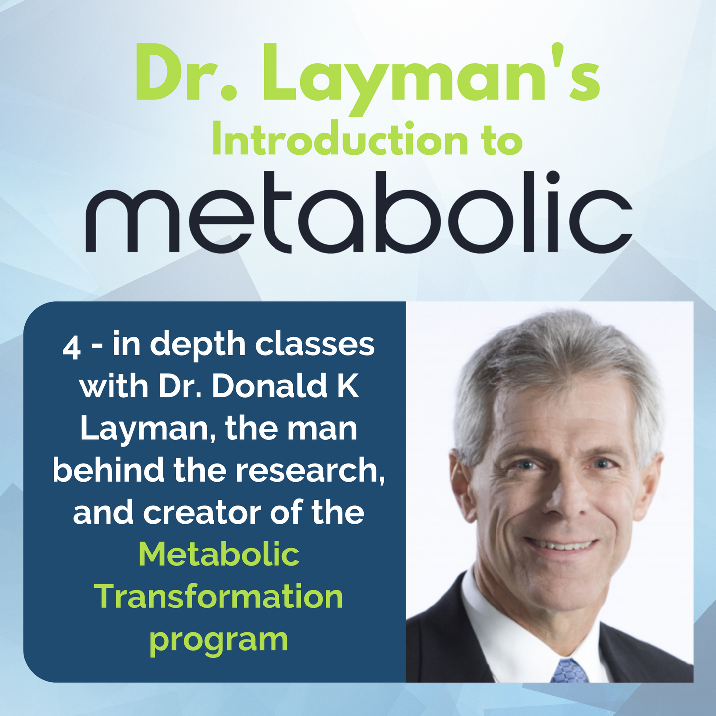 *Digital Product* Dr. Layman's Introduction to the Metabolic Transformation Program - Full Series Links
