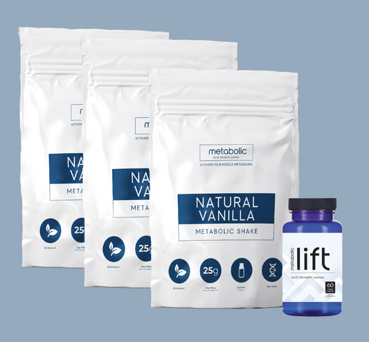 Dr. Layman's Value Transformation Bundle | 45 Expertly-Crafted Whey-Based Meal Replacement Shakes | 60 Lift Capsules | Dr. Layman's Proven 30-Day Blueprint